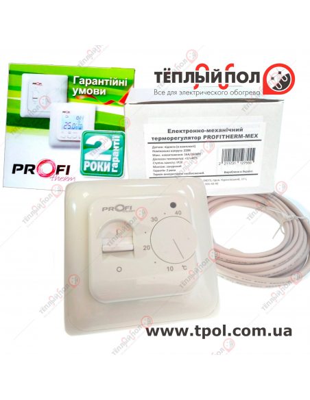 Терморегулятор PROFiTherm MEX (механический) с датчиком-упаковка и внешний вид